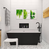 ALFI Brand ABST88 Designer White Matte Solid Surface Resin Bathroom/Shower Stool