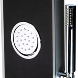 ALFI Brand ABSP55B Black Glass Shower Panel with 2 Body Sprays and Rain Shower