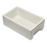 ALFI AB3018HS-B 30 inch Biscuit Smooth / Fluted Single Bowl Fireclay Farm Sink