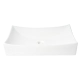 ALFI Brand ABC904 White Modern 26" Fancy Rectangular Above-Mount Ceramic Sink