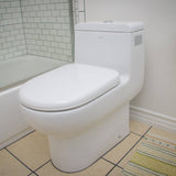 Eago TB351 Dual Flush One Piece High Efficiency Low Flush Ceramic Toilet