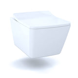 TOTO CT449CFG#01 SP Wall-Hung Contemporary Square-Shape Dual Flush 1.28 and 0.9 GPF Toilet with CEFIONTECT, Cotton White
