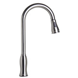 ALFI AB2043-BSS Traditional Solid Brushed Stainless Steel Pull Down Faucet