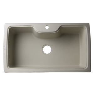 ALFI AB3520DI-B Biscuit 35" Drop-In Single Bowl Granite Composite Kitchen Sink