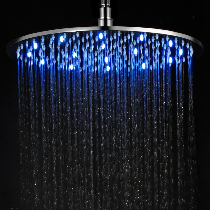 ALFI Brand LED16R-PC Polished Chrome 16" Round Multi Color LED Rain Shower Head