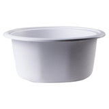 ALFI AB1717UM-W White 17" Undermount Round Granite Composite Kitchen Prep Sink