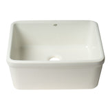 ALFI Brand AB507 White 20" Single Bowl Apron Fireclay Farmhouse Kitchen Sink