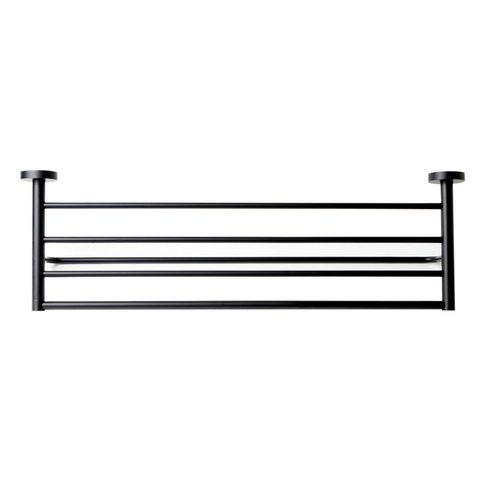 ALFI Brand AB9538-BM Black Matte 26" Towel Bar & Shelf