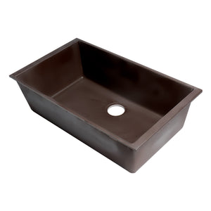 ALFI Brand AB3322UM-C Chocolate 33" Undermount Granite Composite Kitchen Sink