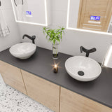ALFI Brand AB1570-BM Black Matte Tall Wave Single Lever Bathroom Faucet