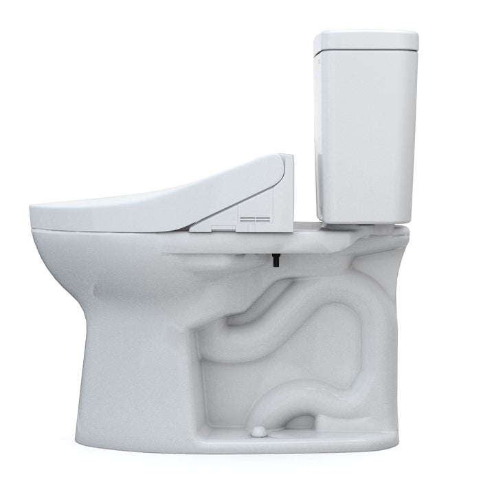 TOTO MW7763084CEG#01 Drake Two-Piece 1.28 GPF Elongated Toilet with C5 Washlet Bidet Seat