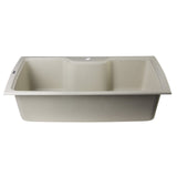 ALFI AB3520DI-B Biscuit 35" Drop-In Single Bowl Granite Composite Kitchen Sink
