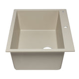 ALFI AB3322DI-B Biscuit 33" Single Bowl Drop in Granite Composite Kitchen Sink
