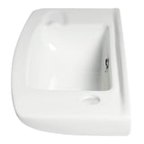 ALFI Brand ABC115 White 20" Small Wall Mounted Ceramic Sink with Faucet Hole
