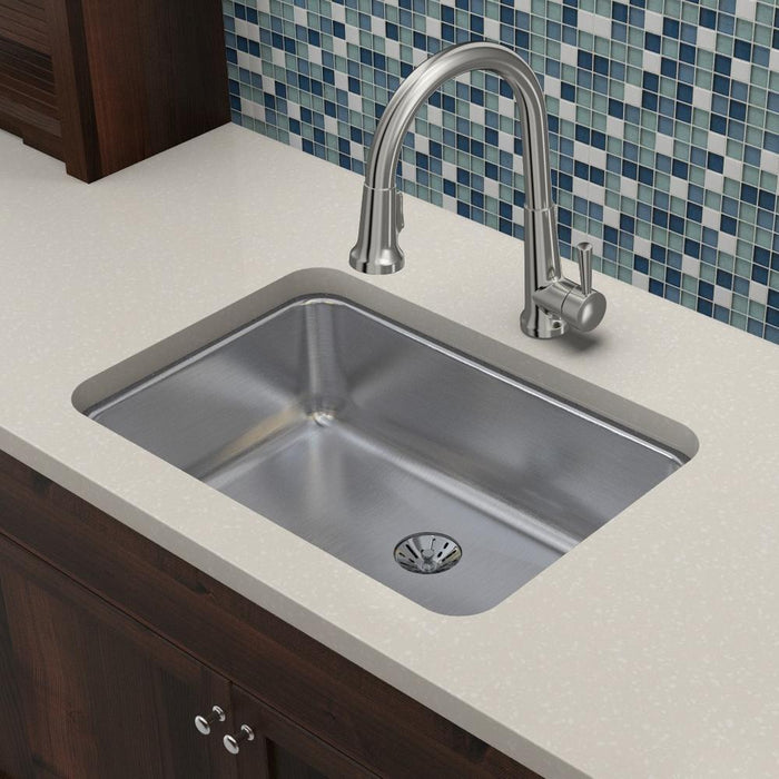 Elkay ELUH2416PD Lustertone 26.5" Single Bowl 18-Gauge Undermount Kitchen Sink