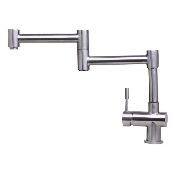 ALFI AB2038-BSS Solid Brushed Stainless Steel Retractable Single Hole Faucet