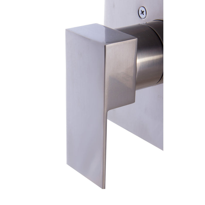 ALFI Brand AB6701-BN Brushed Nickel Modern Square Pressure Balanced Shower Mixer
