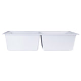 ALFI AB3420UM-W White 34" Undermount Double Bowl Granite Composite Kitchen Sink