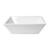 ALFI Brand ABC912 White Modern 17" Square Above-Mount Ceramic Sink