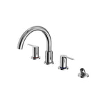 TOTO TBS01202U#CP LB Two-Handle Deck-Mount Roman Tub Filler Trim with Handshower, Polished Chrome