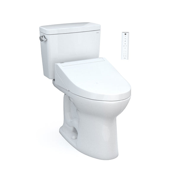 TOTO MW7763084CEFG.10#01 Drake Washlet+ Two-Piece 1.28 GPF Toilet with C5 Bidet Seat