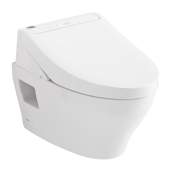 TOTO CWT4283084CMFG#MS Washlet+ EP Wall-Hung Toilet and Washlet C5 Bidet Seat and DuoFit In-Wall Tank System
