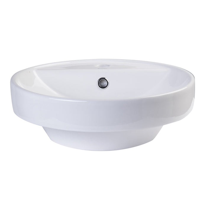 EAGO BA141 18" ROUND CERAMIC ABOVE MOUNT BATHROOM BASIN VESSEL Sink