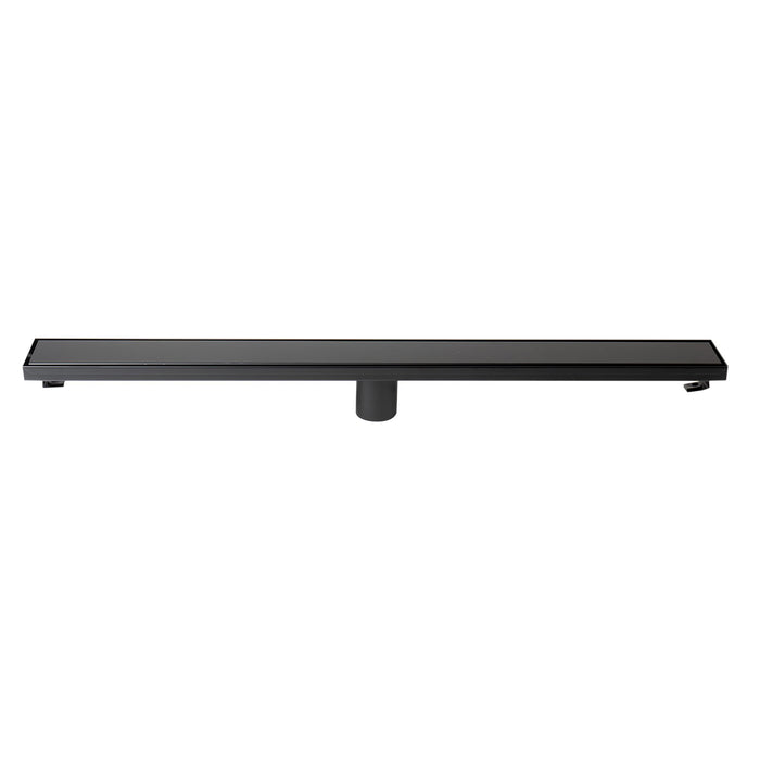 ALFI Brand ABLD32B-BM 32" Black Matte Stainless Steel Linear Shower Drain with Solid Cover
