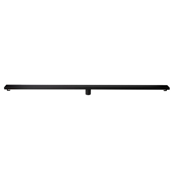 ALFI Brand ABLD59B-BM 59" Black Matte Stainless Steel Linear Shower Drain with Solid Cover