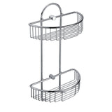ALFI AB9534 Polished Chrome Wall Mounted Double Basket Shower Shelf Accessory