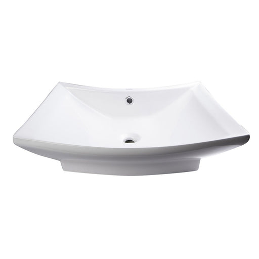 EAGO BA142 28" Rectangular Porcelain Bathroom Vessel Sink with Single Hole