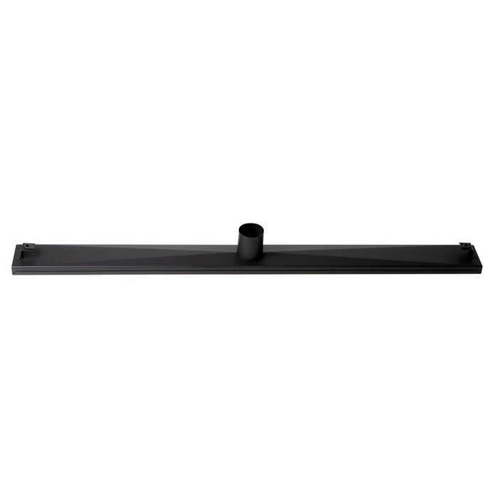 ALFI Brand ABLD36C-BM 36" Black Matte Stainless Steel Linear Shower Drain with Groove Holes