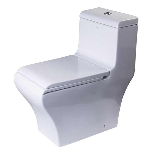Eago TB356 Dual Flush One Piece High Efficiency Low Flush Ceramic Toilet