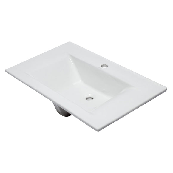 EAGO BB127 White Ceramic 32" x 19" Rectangular Drop In Sink