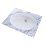 TOTO LT597G#01 Dantesca Oval Undermount Bathroom Sink with CeFiONtect, Cotton White