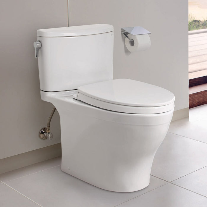TOTO MS442124CEF#51 Nexus Two-Piece Toilet with SS124 SoftClose Seat, Washlet+ Ready, Ebony Black