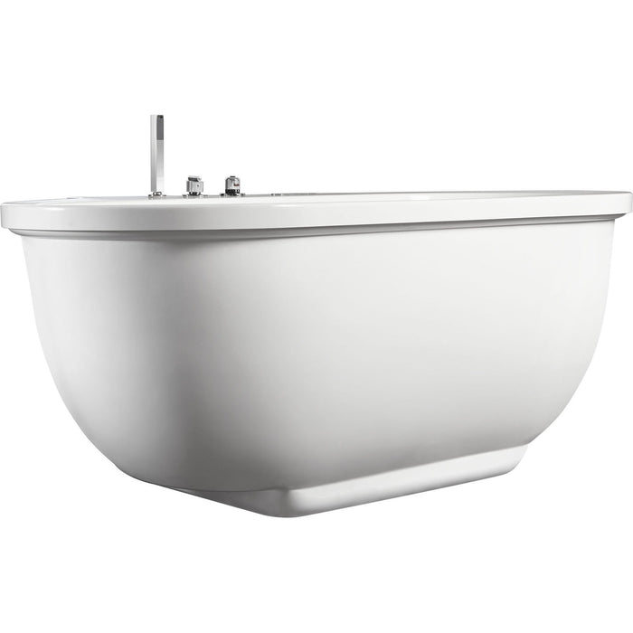 EAGO AM128ETL 6 ft Acrylic White Whirlpool Bathtub with Fixtures