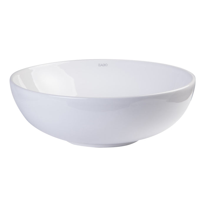 EAGO BA351 18" ROUND CERAMIC ABOVE MOUNT BATHROOM BASIN VESSEL Sink