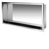 ALFI ABN2412-PSS 24 x 12 Polished Stainless Steel Horizontal Single Shelf Bath Shower Niche