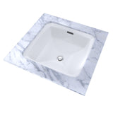 TOTO LT491G#01 Connelly Square Undermount Bathroom Sink with CeFiONtect, Cotton White