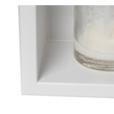 ALFI Brand 24 x 12 White Matte Stainless Steel Horizontal Single Shelf Bath Shower Niche