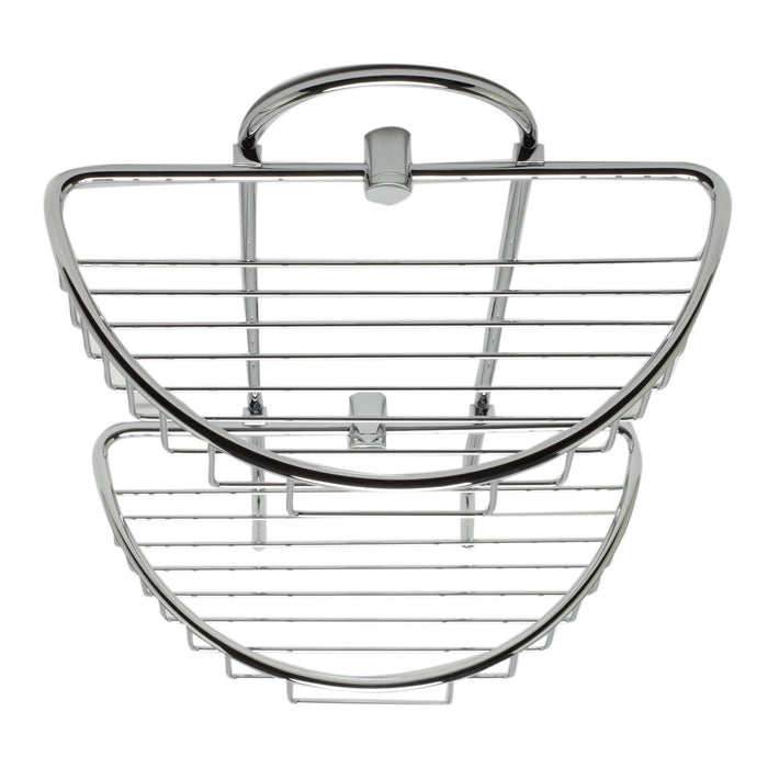 ALFI AB9534 Polished Chrome Wall Mounted Double Basket Shower Shelf Accessory