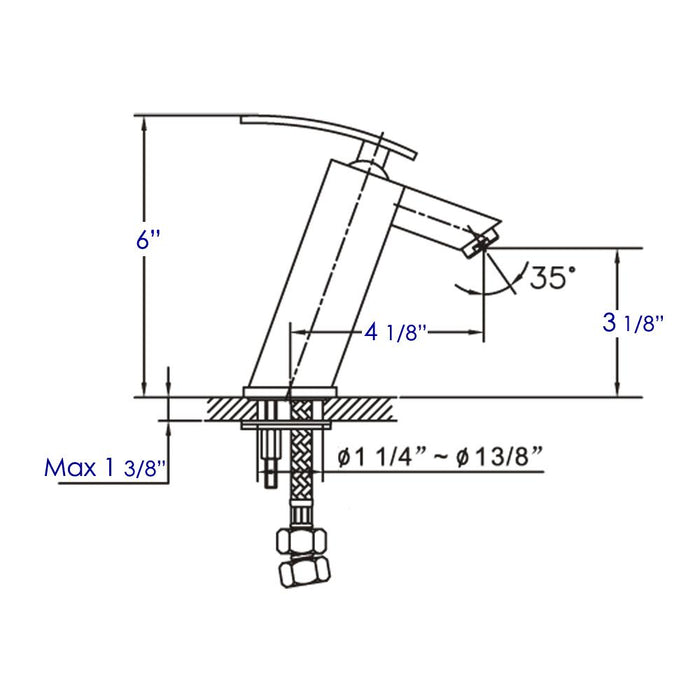ALFI Brand AB1628-BN Brushed Nickel Single Lever Bathroom Faucet