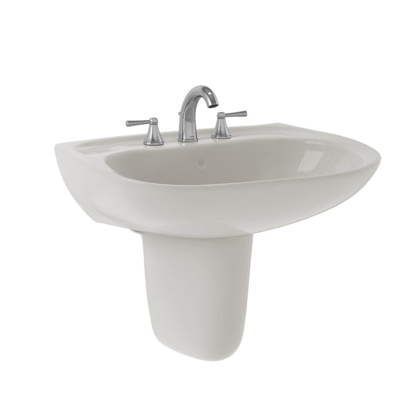 TOTO LHT242.8G#11 Prominence Oval Wall-Mount Bathroom Sink with Shroud for 8" Center Faucets