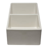 ALFI AB3318DB-B 33 inch Biscuit Reversible Double Fireclay Farmhouse Sink