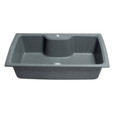 ALFI Brand AB3520DI-T Titanium 35" Drop-In Granite Composite Kitchen Sink