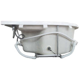 EAGO AM124ETL-R 6 ft Right Corner Acrylic White Whirlpool Bathtub for Two