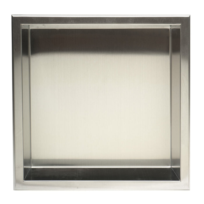 ALFI ABN1212-BSS Brand 12 x 12 Brushed Stainless Steel Square Single Shelf Bath Shower Niche
