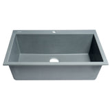 ALFI Brand AB3322DI-T Titanium 33" Drop-in Granite Composite Kitchen Sink