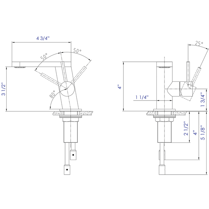 ALFI Brand AB1010-BSS Ultra Modern Brushed Stainless Steel Bathroom Faucet